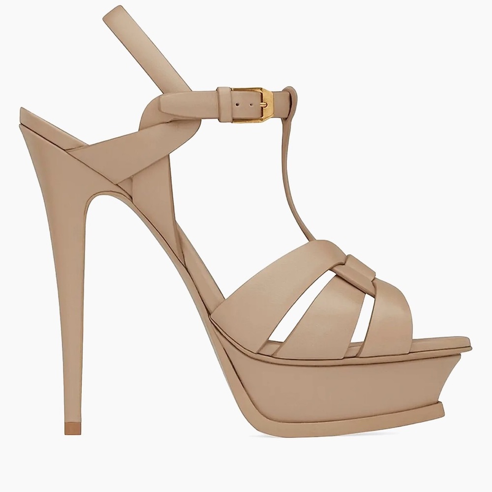 Yves Saint Laurent Tribute Platform in Smooth Leather - Picture 9 of 10